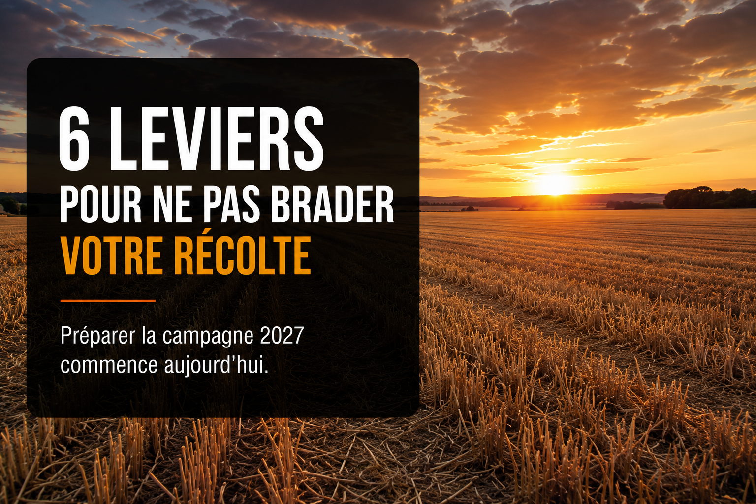 ne pas brader votre récolte